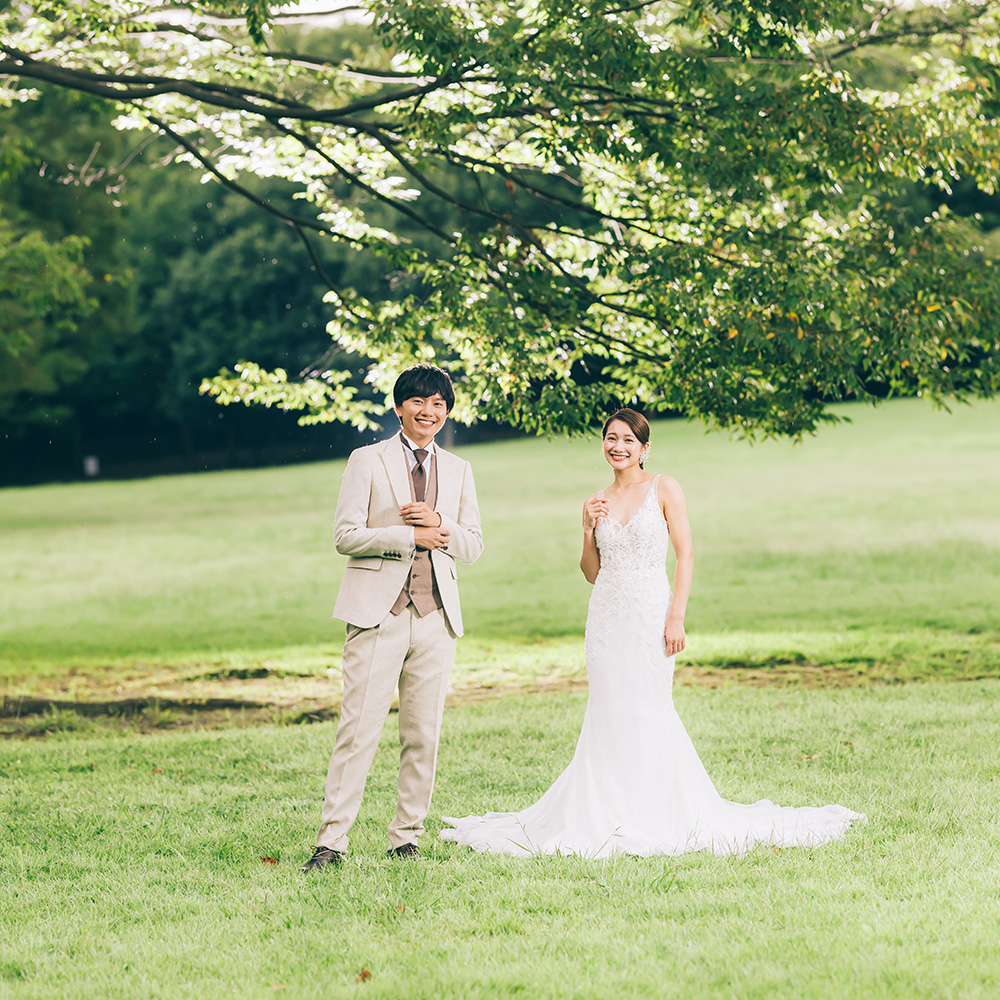 埼玉県草加市のそうか公園でのロケーション前撮り